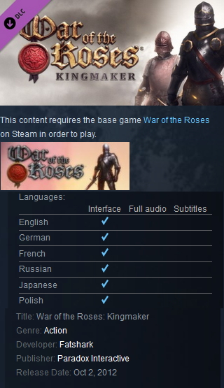 War of the Roses: Kingmaker Steam - Click Image to Close